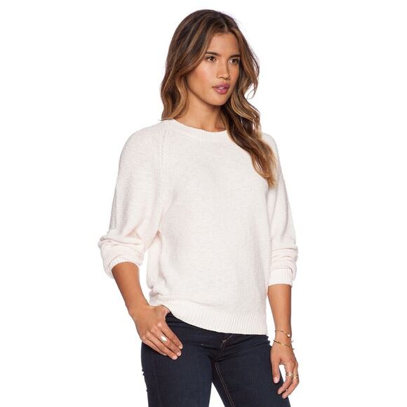 Line Knitwear Women's Long Sleeve Campbell Pullover Sweater In Pink Glow XSmall - Picture 2 of 4